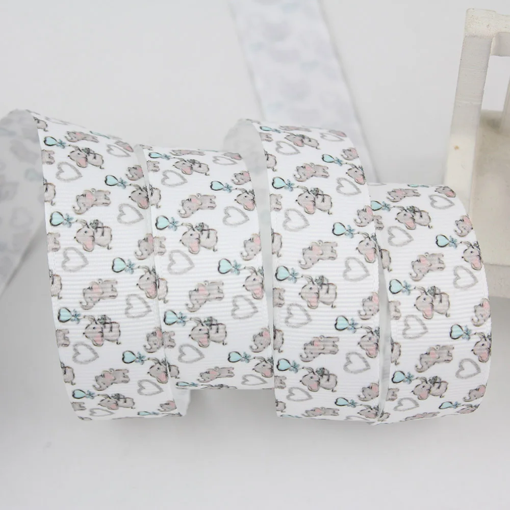 lovely elephant printed grosgrain ribbon (2)