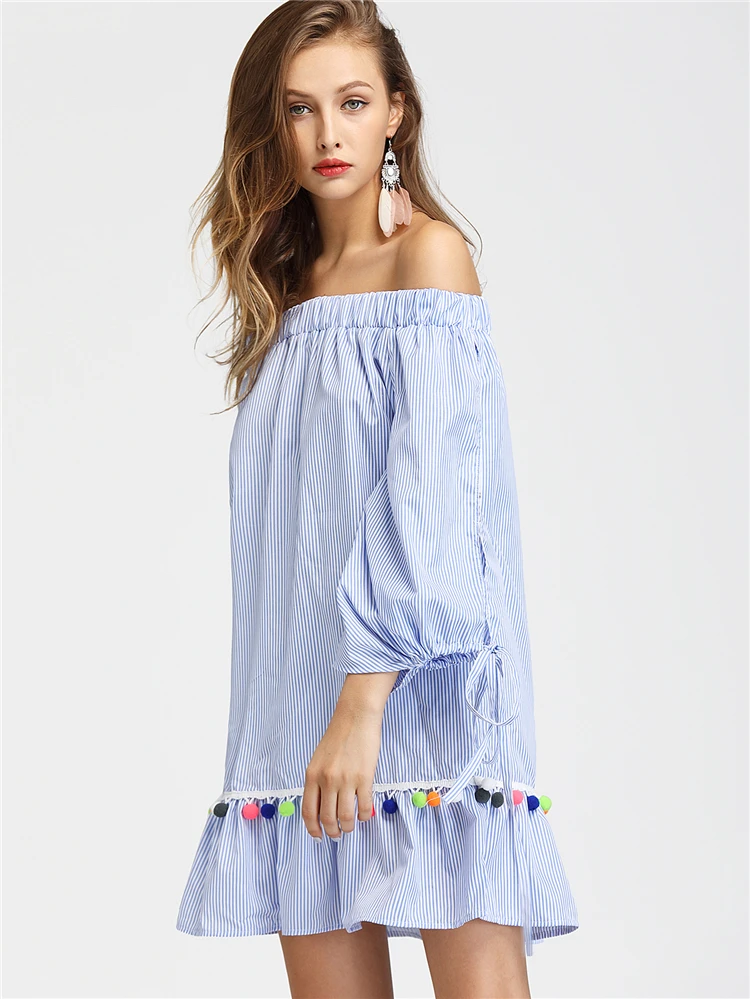 Off the Shoulder Shift Dress (4)