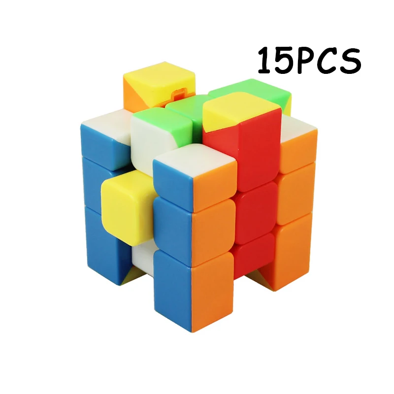 

15PCS MoYu Unequal 3x3x3 Magic cube Magic cube Speed Twist Puzzle Three-layered Cubo magico Education Toys For Children Neo Cube