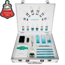 Рождественские распродажи famisoo пигмент DHL Полный татуаж Ротационная Машина для татуировки комплект для бровей, губ, карандаш для глаз