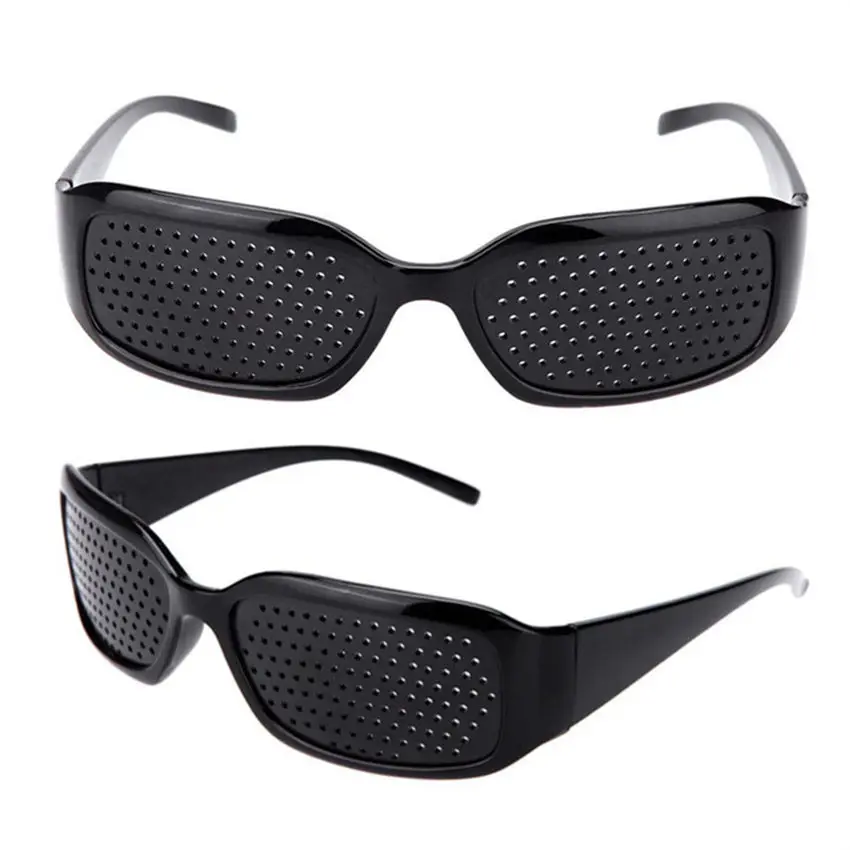 Black Pinhole Sunglasses Women Men Anti fatigue Vision Care Pin hole Microporous Glasses Eye