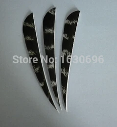 

100pcs archery hunting traditional bow wooden arrow turkey feather 5" arrow feather in drop shape free shipping