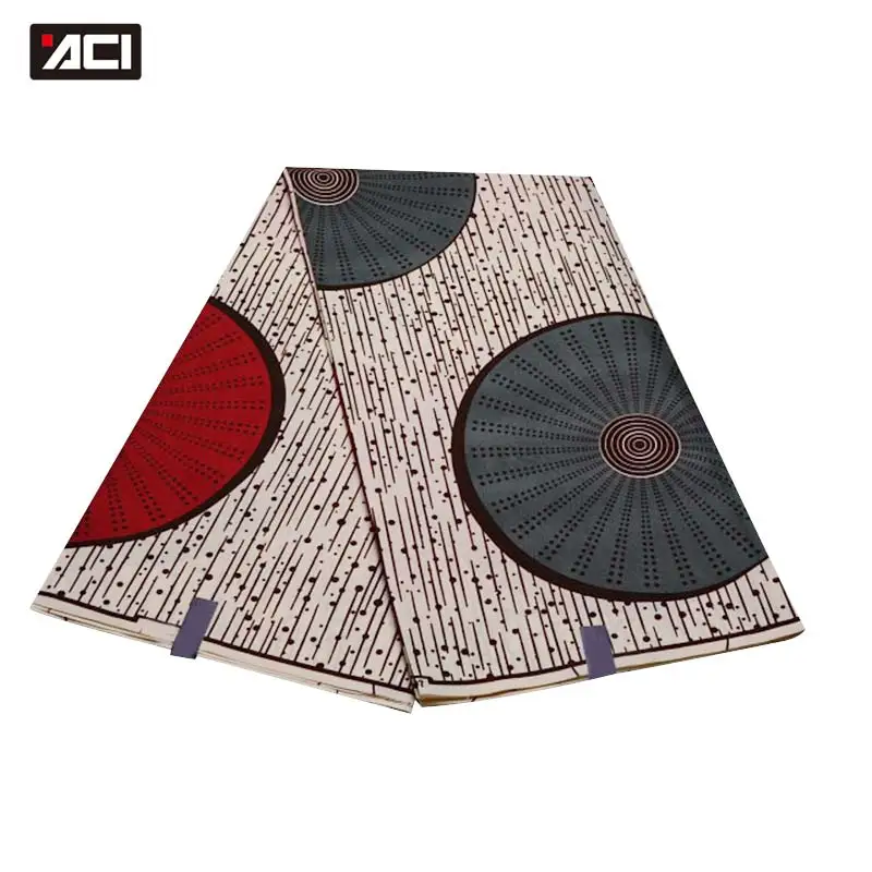 

ACI Very Nice African Wax Print Fabric Good Quality But Polyester Material Veritable Ankara Wax Fabric Tissus Patchwork 6 Yards
