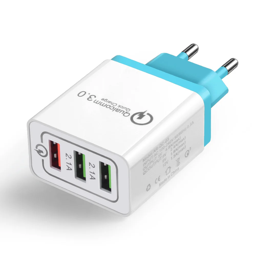 18W QC 3,0 5V 3.1A Быстрая зарядка для Iphone XS MAX 7 8 EU US Plug адаптер для мобильного телефона Samsug A70 A30 huawei P30 Xiaomi mi9