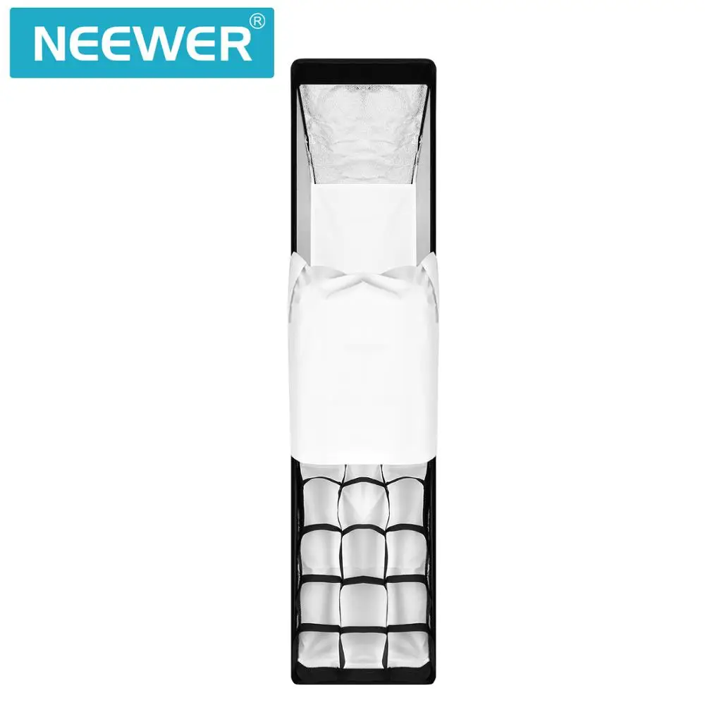Neewer 14x63 дюйма/35x160 см сотовый софтбокс с решеткой креплением Bowens для Speedlite Studio Flash