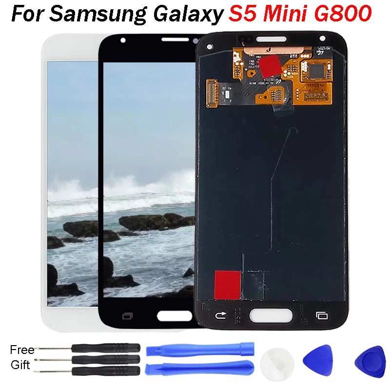 

Replacement Super AMOLED LCD For Samsung Galaxy S5 Mini G800 G800F G800H LCD Display Screen Touch Digitizer Assembly S5 MINI LCD