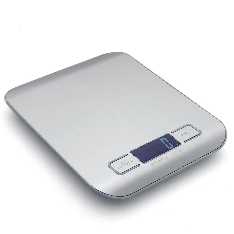 Цифровые кухонные весы для приготовления пищи, 11 фунтов, 5 кг, платформа из нержавеющей стали, электронные весы баланс веса, lcd Серебро и золото