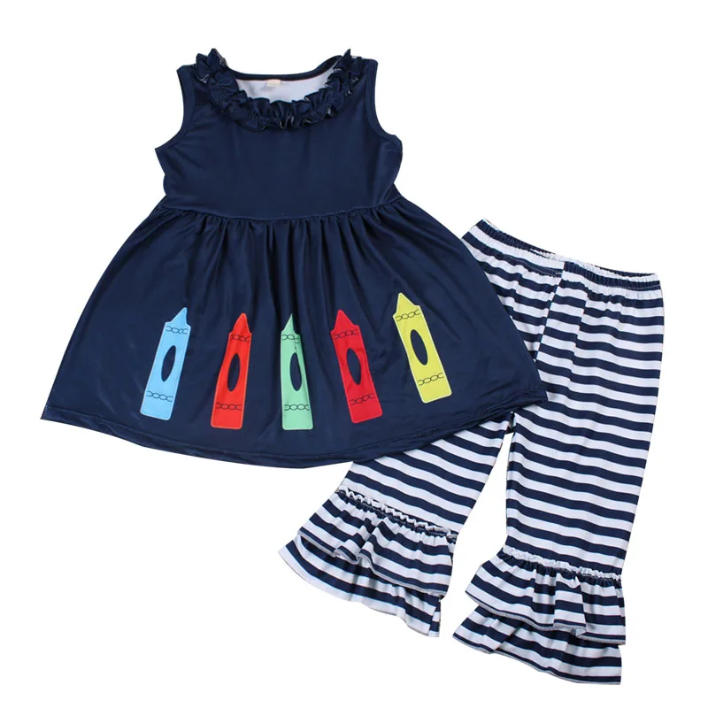

Hot Sale Newborn Baby Girl Dress Tops Striped Pants Clothes Outfits Set Dropshipping Baby Clothing ropa para nina