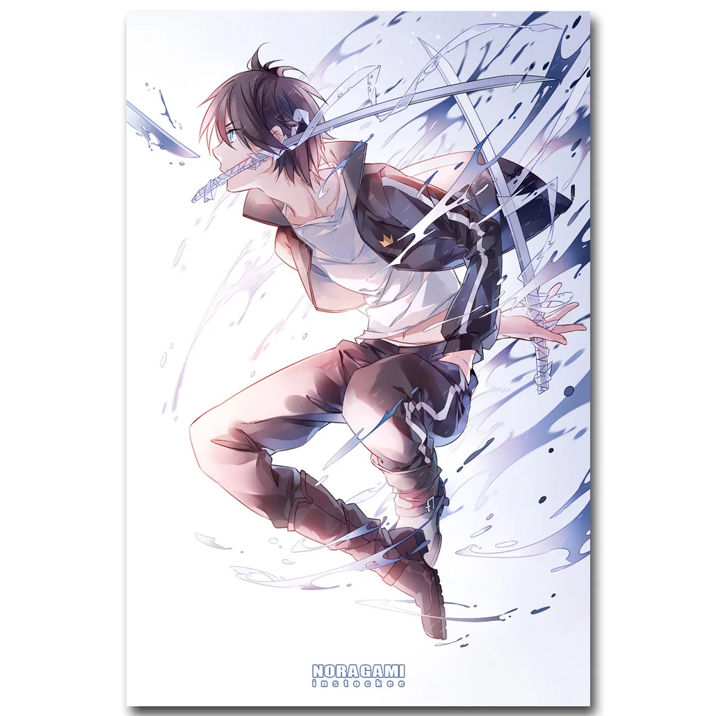 

Noragami Anime Art Silk Fabric Poster Print 13x20 24x16inch Yato Yukine Iki Hiyori Picture for Living Room Wall Decor Gift 014