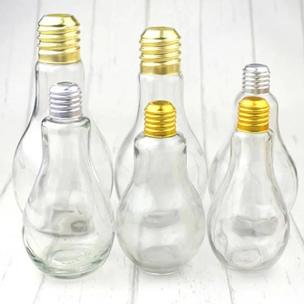 OUTAD Unique Summer Light Bulb Shape Water Bottle Fashion Cute Milk
