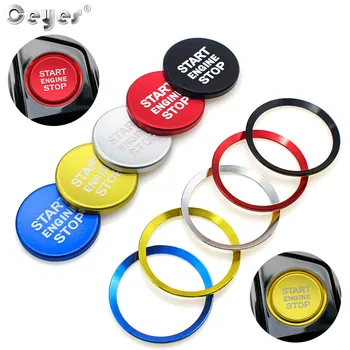 

Ceyes Car Interior Accessories Styling Engine Start Stop Ring Case For Volkswagen Phideon Tiguan L For VW Teramont Sticker Cover