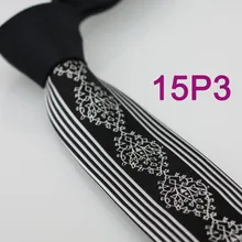 YIBEI coahella ties мужской обтягивающий галстук дизайн черный Узел контрастный черный серебряный цветочный/полоска микрофибра галстук узкий галстук
