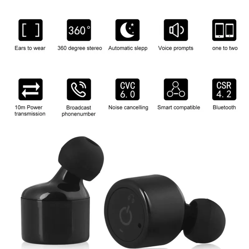 Twins Bluetooth Earphone For Oneplus One 1 2 3 3T X 5 5T 6 6T 6 T One Plus 1 6 1 6t Headphone Earpiece Phone Accessory with Mic