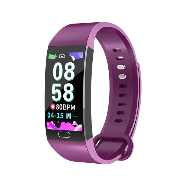 RD11 IP67 1,14 HD цветной экран модный умный spoprt bracecet спортивный шаг монитор сердечного ритма для мужчин и женщин Смарт часы ремешок - Цвет: Фиолетовый