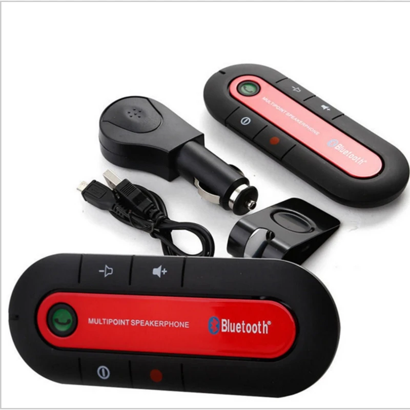 Hands free спикерфон беспроводной Bluetooth Handsfree автомобильный комплект fm-передатчик MP3 музыкальный плеер для мобильного телефона двойной телефон подключение