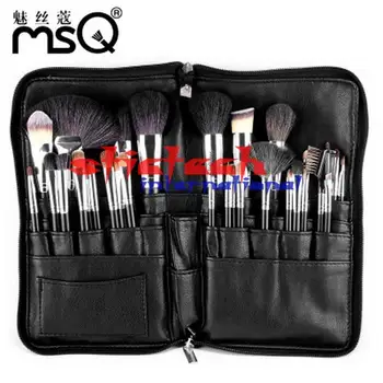

by ems or dhl 10sets Fast EXpress MSQProfessional 32pcs High Quality Makeup Brushes Set Soft Animal Hair With PU Leather Belt