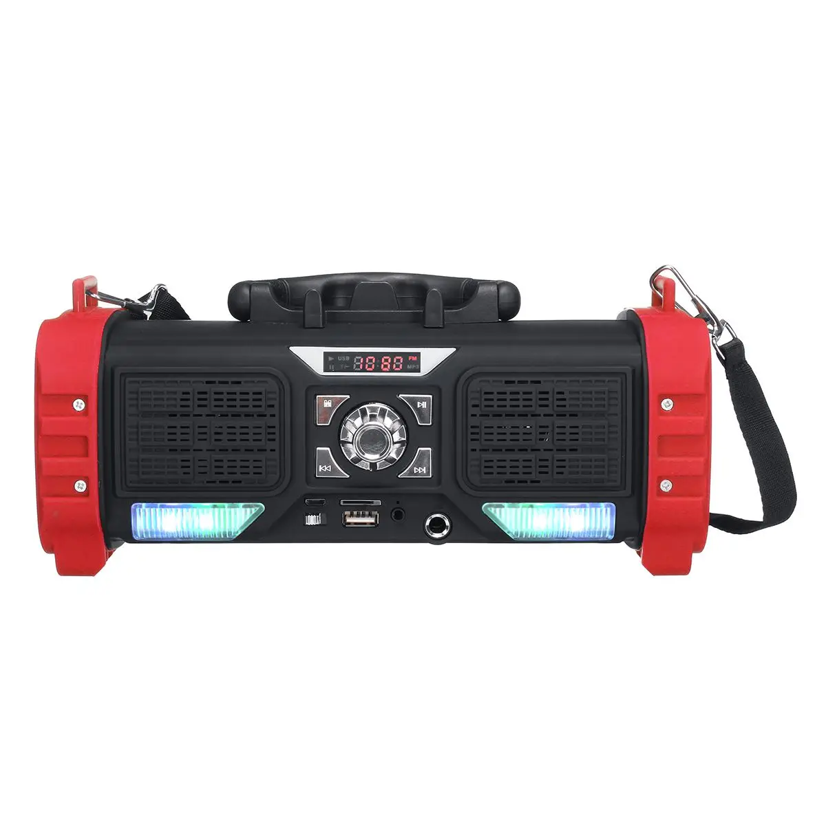 20W Hifi Speakers Portable Wireless bluetooth Speaker w/Mobile Phone Holder LED Flashing Lights 2200MAH Bass Column Subwoofer