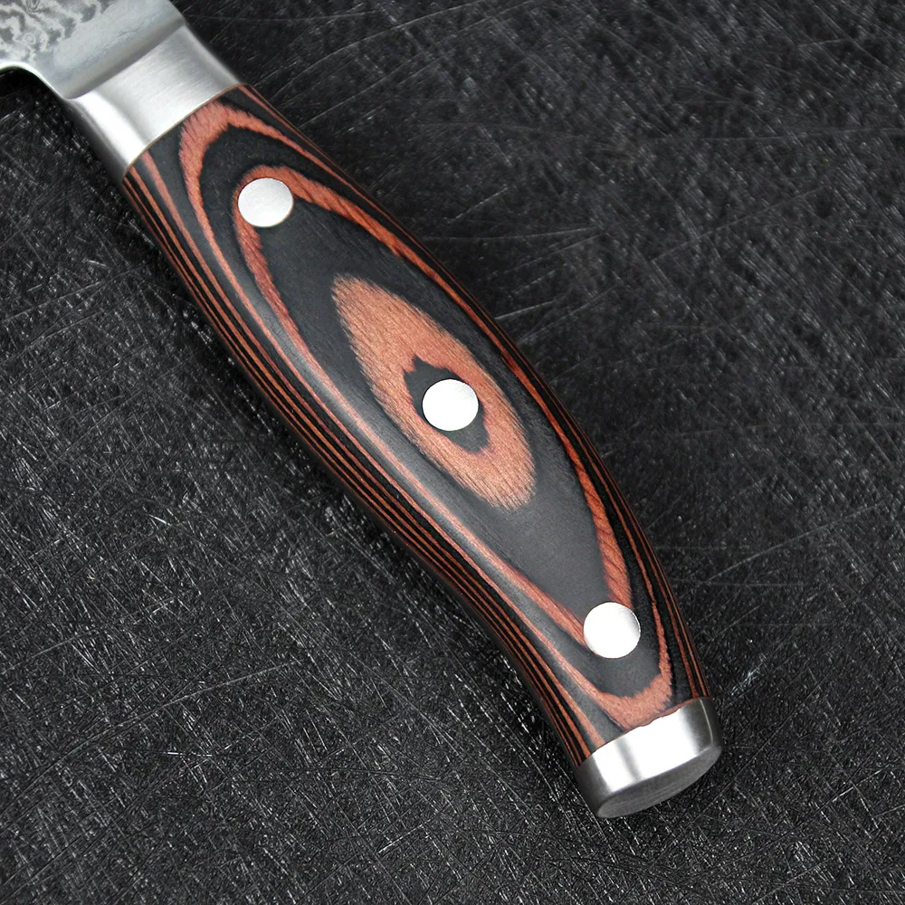 Sunnecko Высокое качество " дюймовый нож сантоку дамасский кухонный нож шеф-повара 58-60HRC твердость полезные кухонные ножи резак