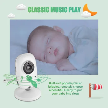 

VB605 Wireless Baby Monitor 2.4 inch LCD Radio Nanny Music Intercom IR 24h Portable Baby Camera Baby Walkie Talkie Babysitter