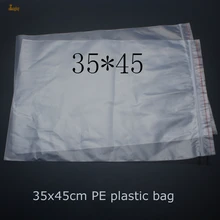 50 шт. Размер: 35x45 см Упаковка для одежды замок на молнии рециркулирует пластиковые пакеты, pe прозрачный пакет на молнии