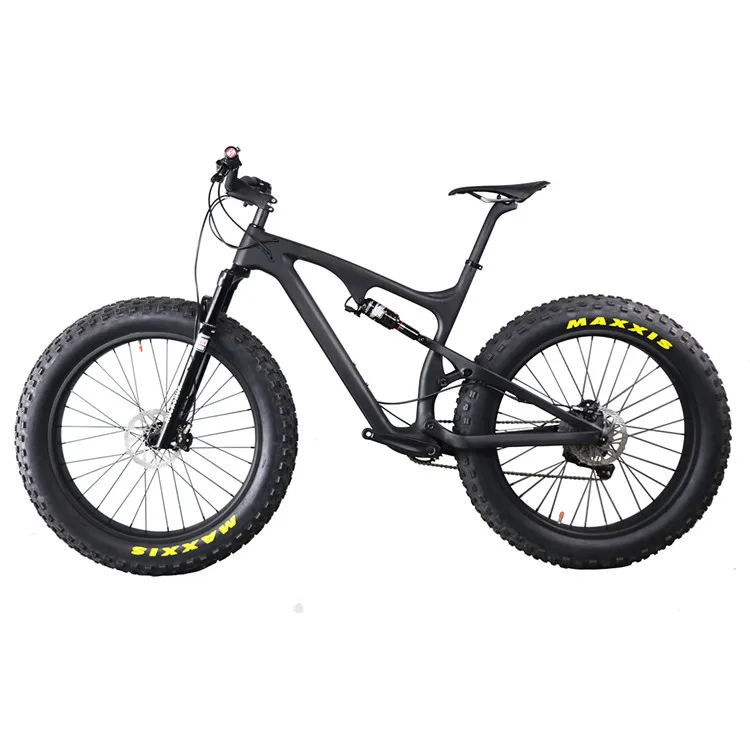 УГЛЕРОДНЫЙ полный подвес fatbike 26er горный велосипед