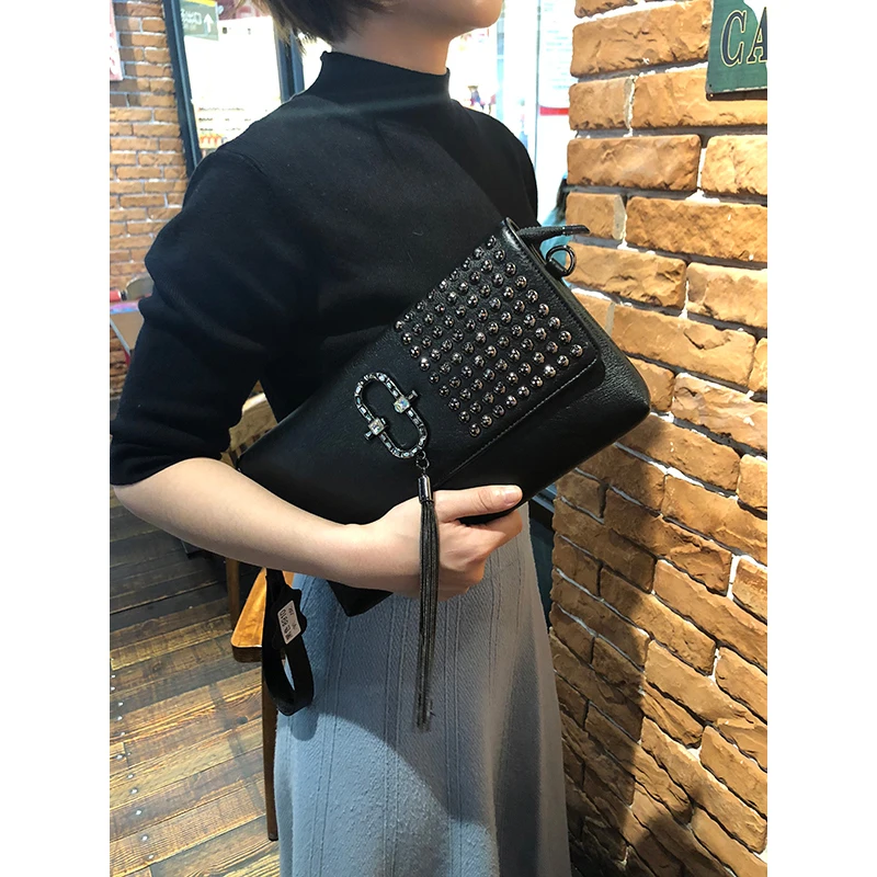 

Sheepskin handbag lady famous soup bag new large-capacity Dinner Bag Leather luxurious temperament single shoulder bag