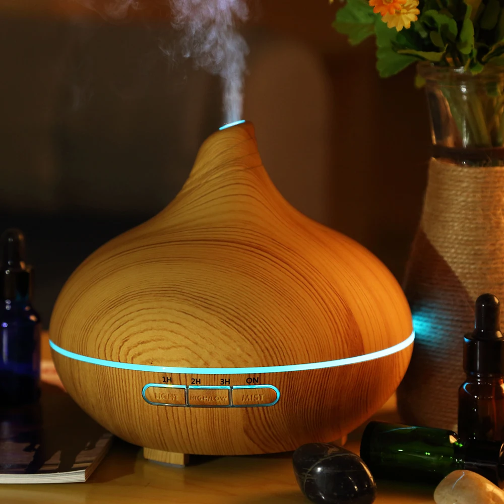 

400ML Air Humidifier Essential Oil Aroma Diffuser Ultrasonic Humidifier Aromatherapy Air Purifier Mist Maker LED Lamp