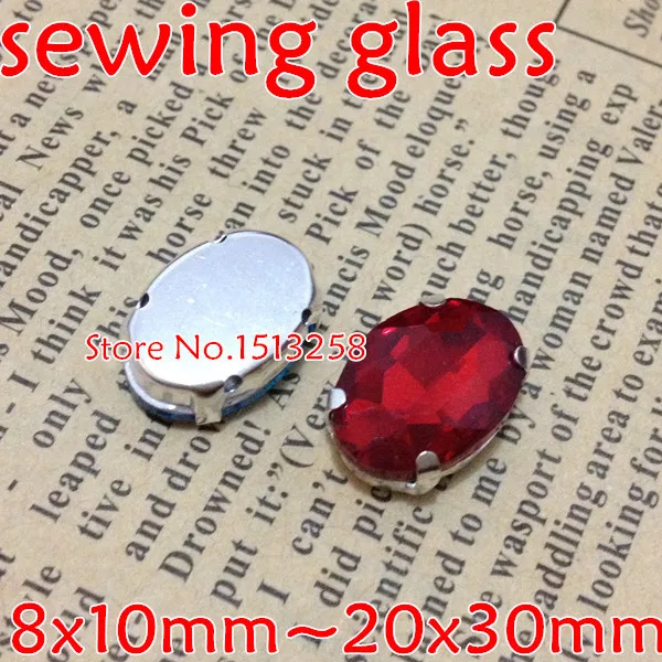 

Siam Red Color Sew On Crystal Oval Fancy Stone With Metal Claw Setting 10x14mm,13x18mm,18x25mm,20x30mm For Jewelry,garment