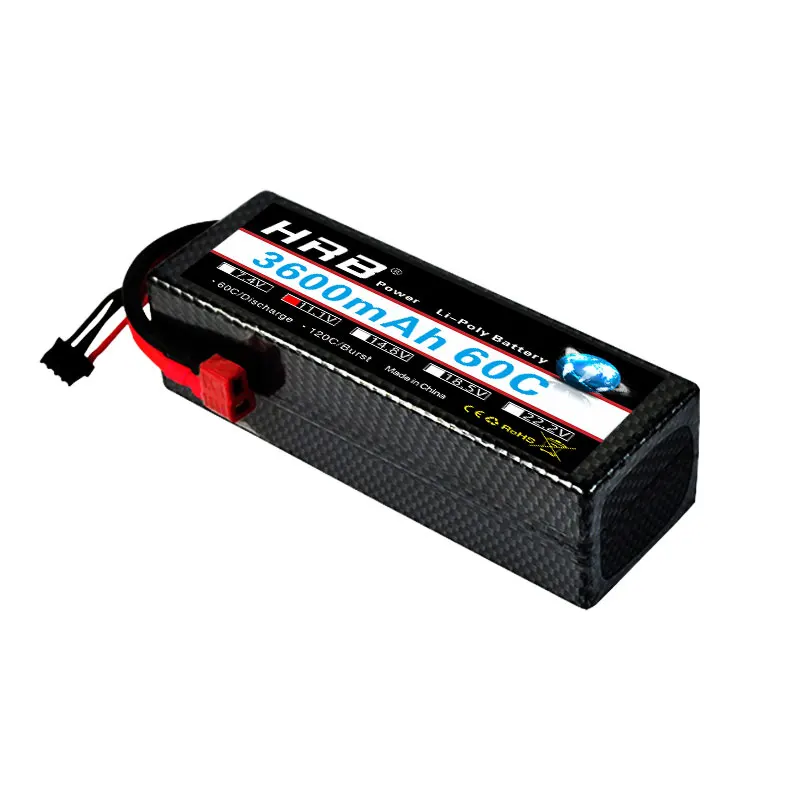 

HRB Lipo Battery 2S 3S 7.4V 11.1V 3600mAh 60C Hard Case Cover Housing Parts For RC Car Boat 1/10 Blade 350 QX2 QX3