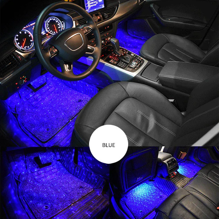 

Car Atmospheres Lamp LED Interior Foot Light Ambient USB Decoration Sound Control YAN88