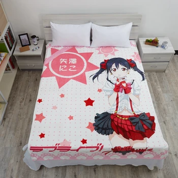 

Anime JK LoveLive! Nico Yazawa Cosplay Flannel Throw Blanket 1.5*2M Cartoon Bed Plush Sleep Cover Bedding Soft Warm