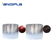 Термостойкая прозрачная стеклянная чашка для зеленого чая в японском стиле ручной работы, чашка для открытого чая, короткая маленькая чаша для Саке набор чайной посуды