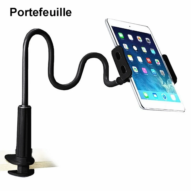 Portefeuille Gooseneck Flexible Long Arm Lazy Bracket Phone Holder Cellphone Stand Clip For iPad mini Tablet 360 Degree Rotating (1)