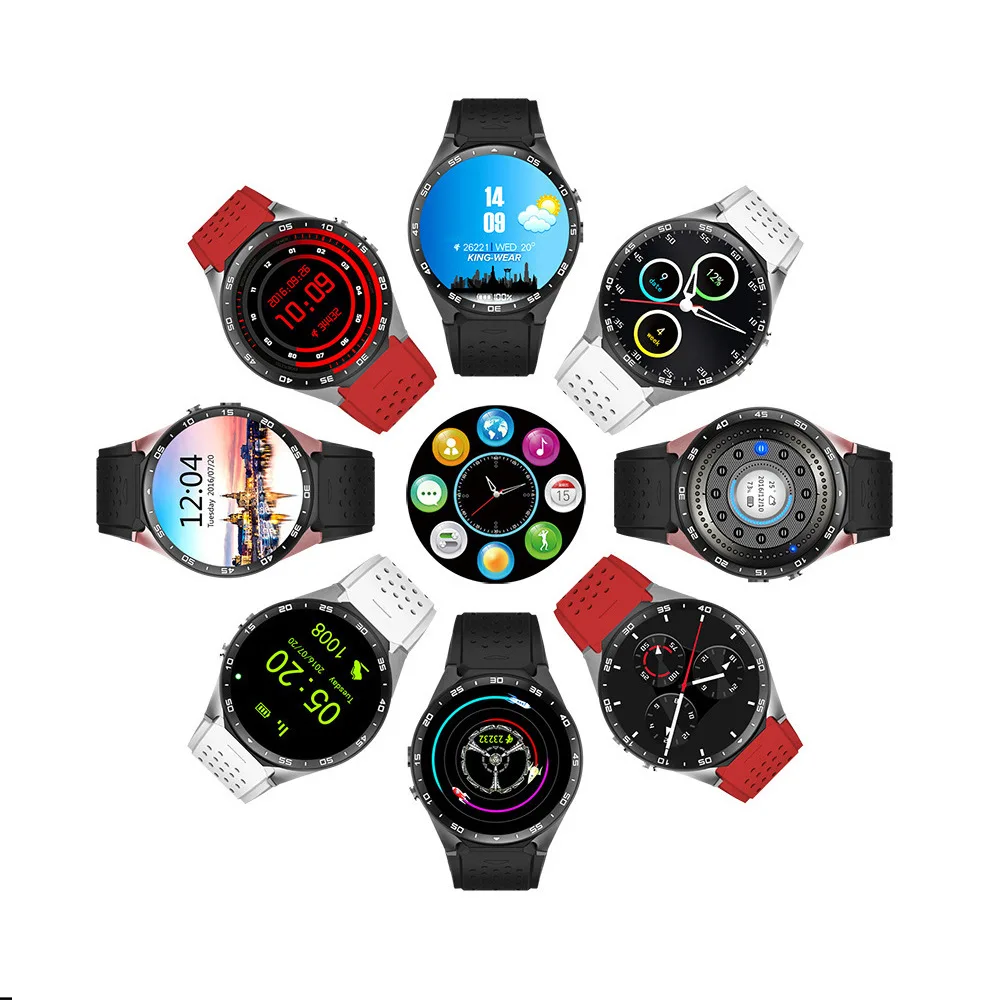 

KingWear KW88 3G Smartwatch GPS Smart Watch Android 5.1 MTK6580 Pedometer With 2.0MP Camera SIM Card Wifi relogio diesel watch