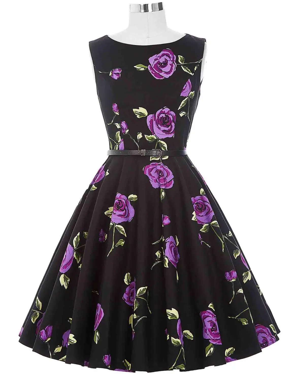 26 Belle Poque, женские платья, повседневные, 50 s, Ретро стиль,, Летний стиль, Robe Femme Ete, сексуальное, Клубное, ретро, винтажное, цветочный принт, Хлопковое платье - Цвет: 26