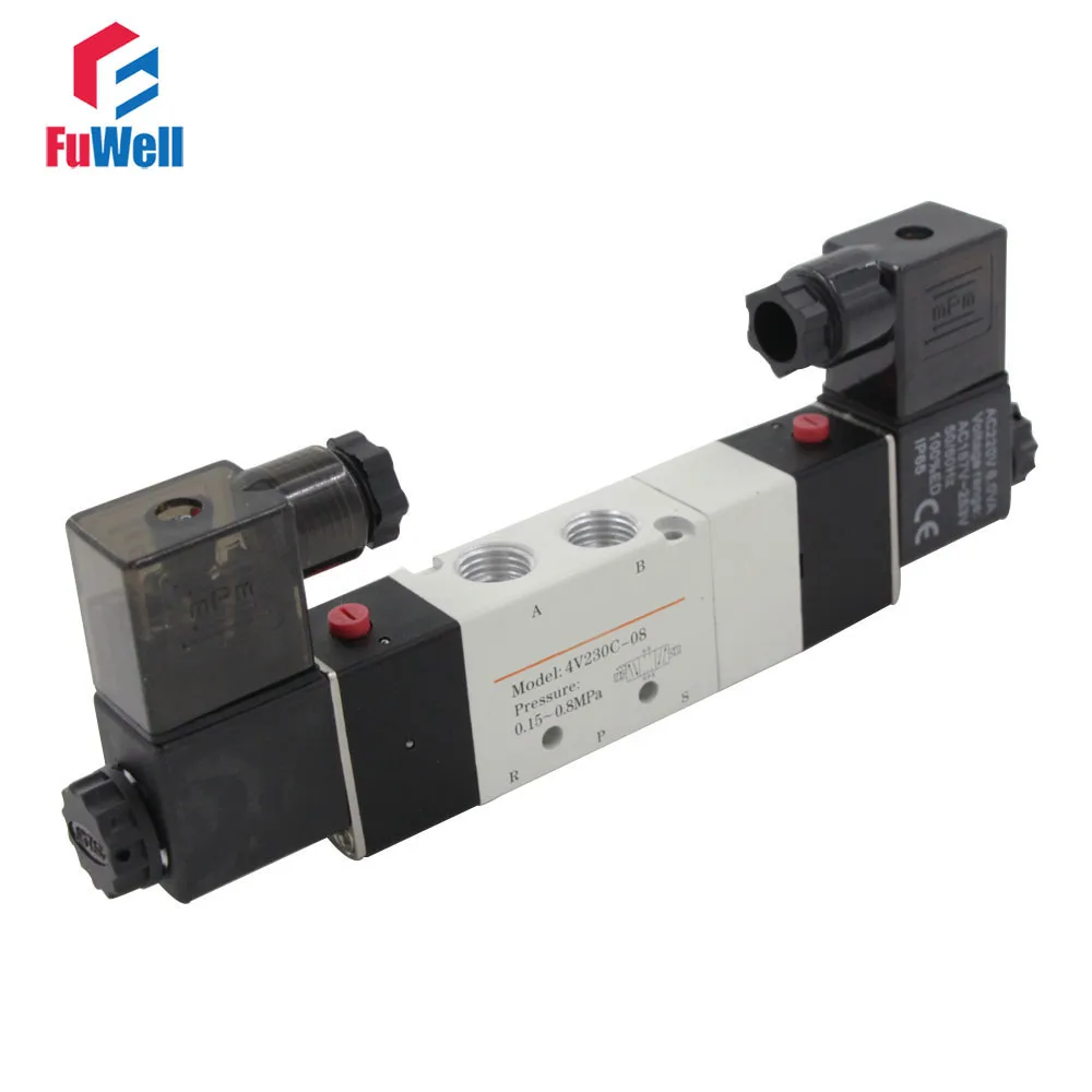 Buy 4V230C 08 Pneumatic Solenoid Valve AC 220V PT1/4