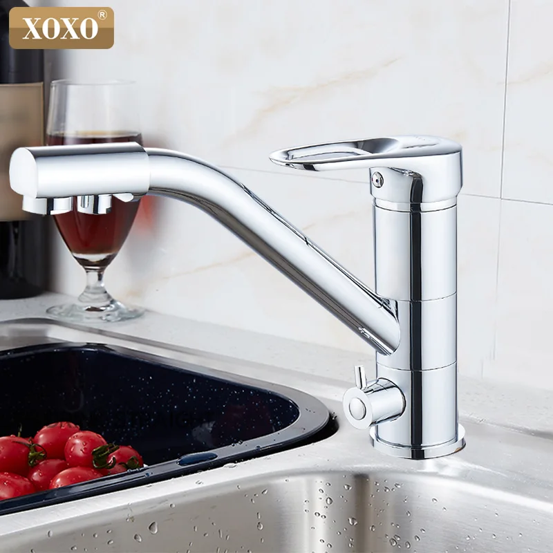  XOXO Filter Kitchen Faucet Deck Mounted Mixer Tap 360 Degree Cold and hot faucet rotation with Wate - 32852286105