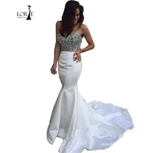 Kristalle Prom Kleider Schatz-wulstige mit Strass Lange Abendgesellschaft Graduation vestidos 2017