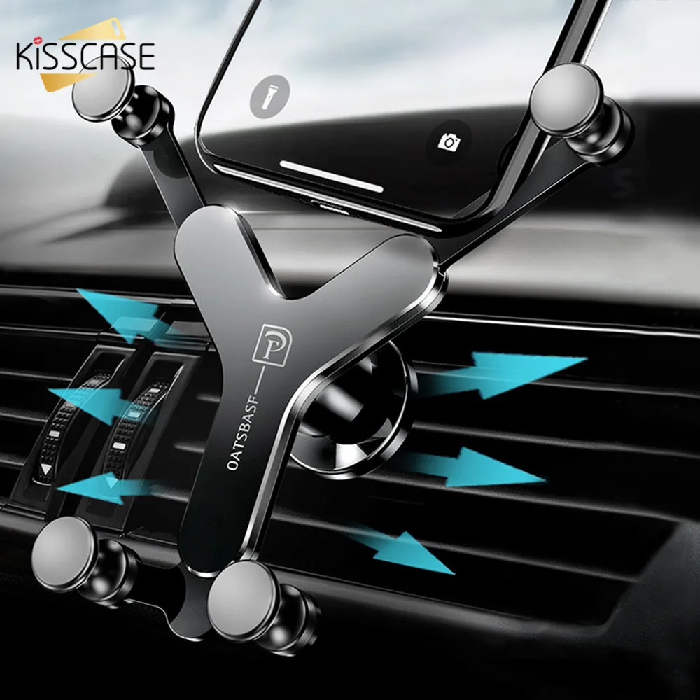 

KISSCASE Universal Air Vent Mount Gravity Car Phone Holder For iPhone X 7 8 Plus Holder For Samsung Xiaomi Huawei Car Holders