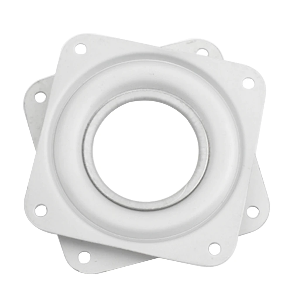 

3 Inch Hardware Fitting Home 360 Degree Rotating For Dining Table Square Display Stand Turntable White Iron Plates Furniture