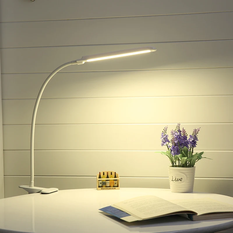 LED clip desk lamp 6W table lamp flexible eye protective kids reading