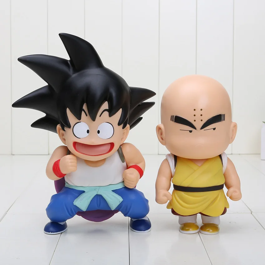 2 шт. Dragon Ball Z Son Goku& Krillin Dragonball saiyan Kuririn фигурки монахов с качающейся головкой держатель телефона украшение автомобиля игрушка