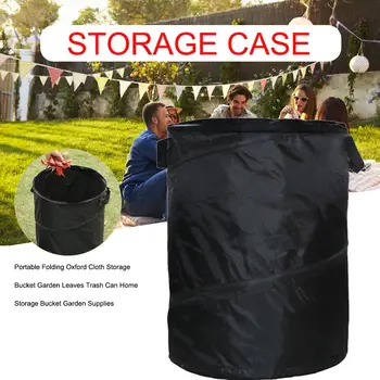 

Portable Folding Oxford Cloth Storage Bucket Garden Leaves Trash Can Home Storage Bucket Garden Supplies