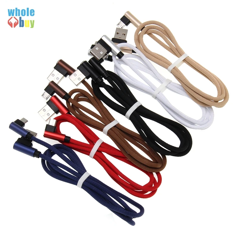 300 шт/партия Micro 5pin 8pin type C USB кабель для передачи данных 0,25 м 1 м 2 м 3 м 2 стороны 90 градусов l-образный тканевый игровой кабель для iPhone Xiaomi htc