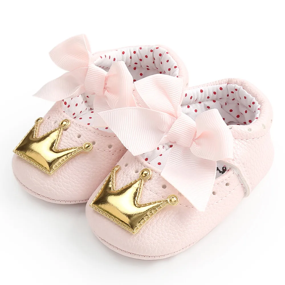

Newborn Infant Baby Girl Crown Princess Shoes Soft Sole Anti-slip Sneakers baby girl boy shoes 2018 New toddler shoes
