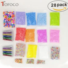 TOFOCO 28 упаковок плоское/Штурмовое снаряжение/ломтики/блестящий наполнитель для прозрачного слайма коробка игрушки для детей Lizun Slime DIY принадлежности набор