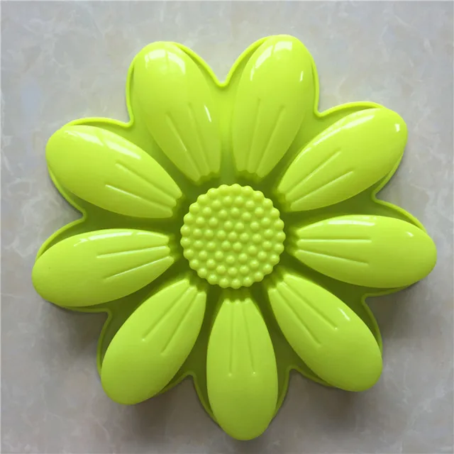 1 Piece 9 Petals Sunflower Shape Silicone Cake Mold Helianthus Flower