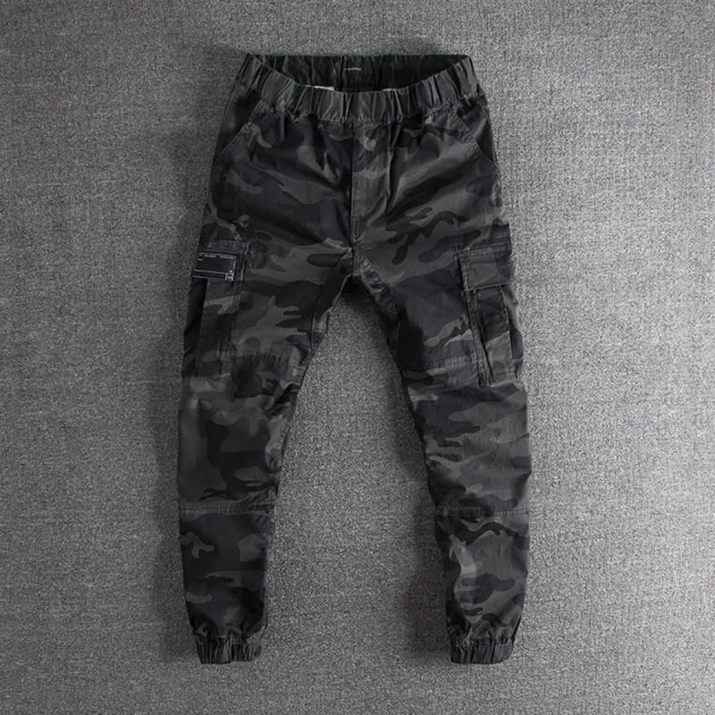 

New type of washed old overalls, multi-bagged pants, foreign trade, original single-man casual trousers, leggings and trousers