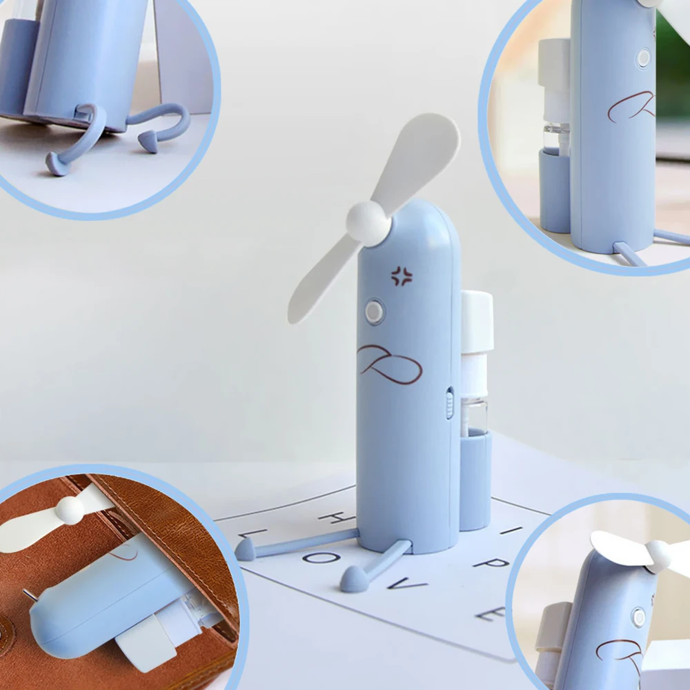 USB мини-вентилятор Ручной кондиционер вентилятор бутылка для воды туман спрей Охлаждающие вентиляторы с держателем для телефона для дома на открытом воздухе лето