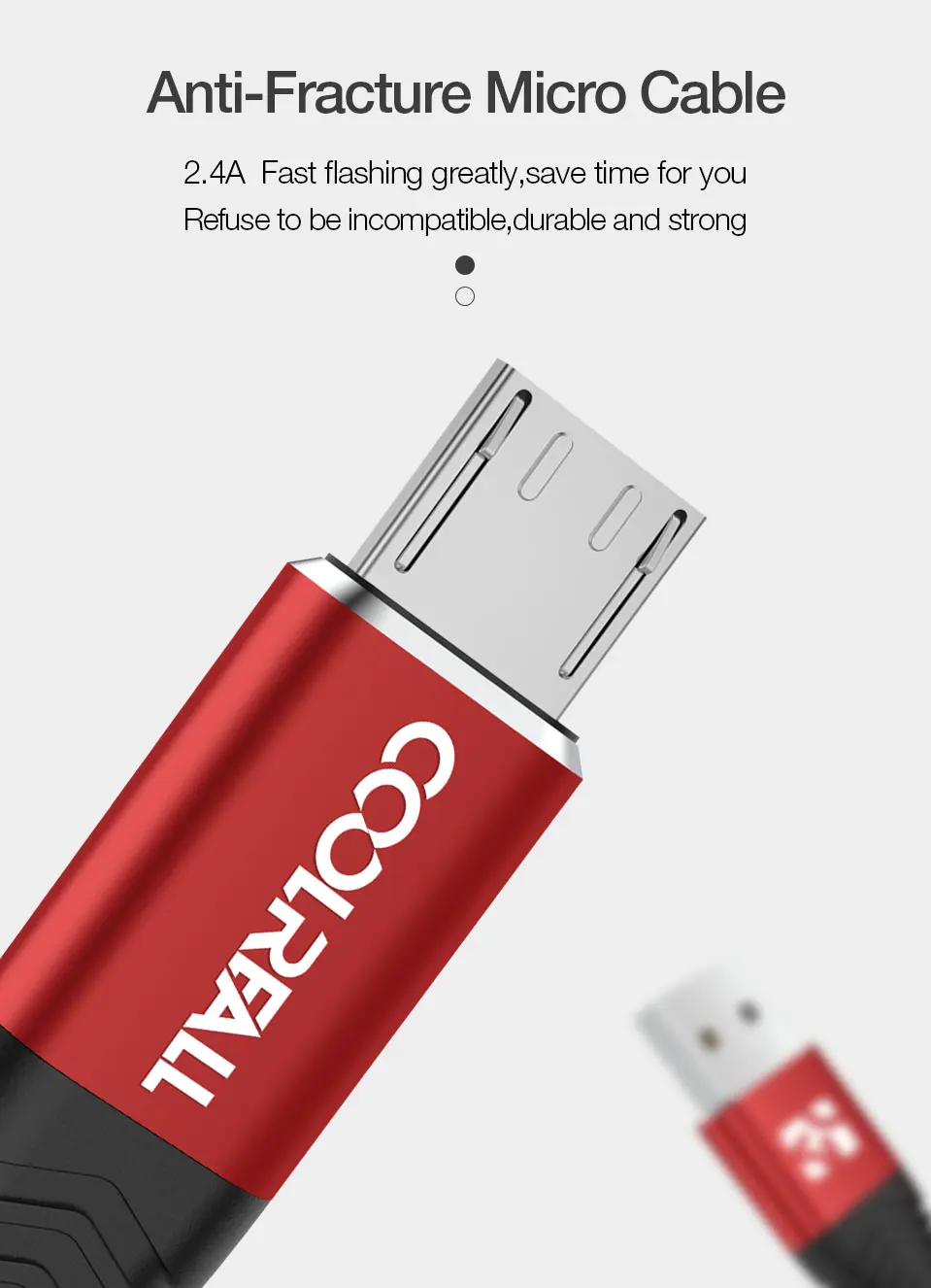 Coolreall 2.4A Micro USB кабель для быстрой зарядки USB кабель для передачи данных нейлоновый шнур синхронизации для samsung huawei Xiaomi LG Andriod Micro usb кабели